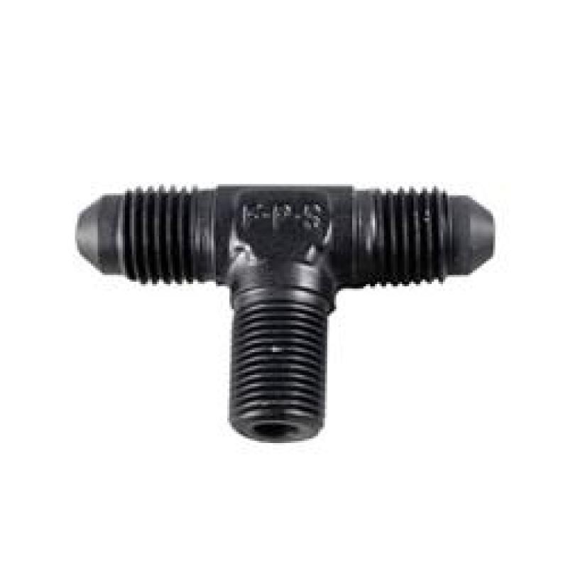 Fragola -4AN Tee 1/8 NPT On The Side – Black