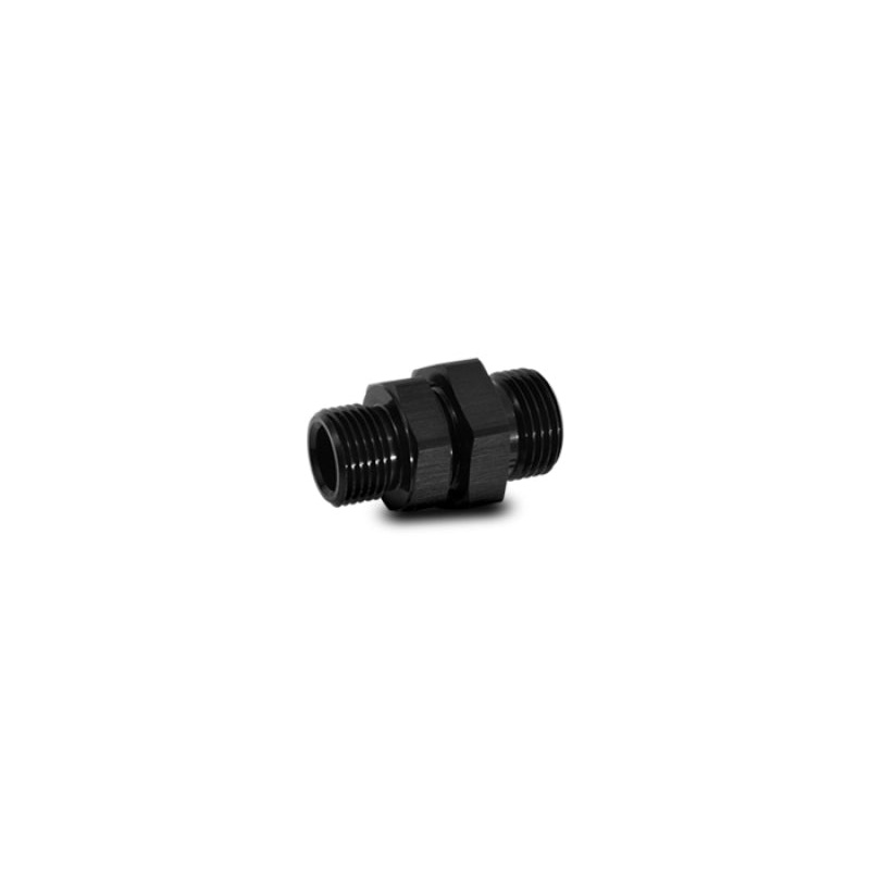 Vibrant -10AN to -8AN ORB Male to Male Union Adapter – Anodized Black