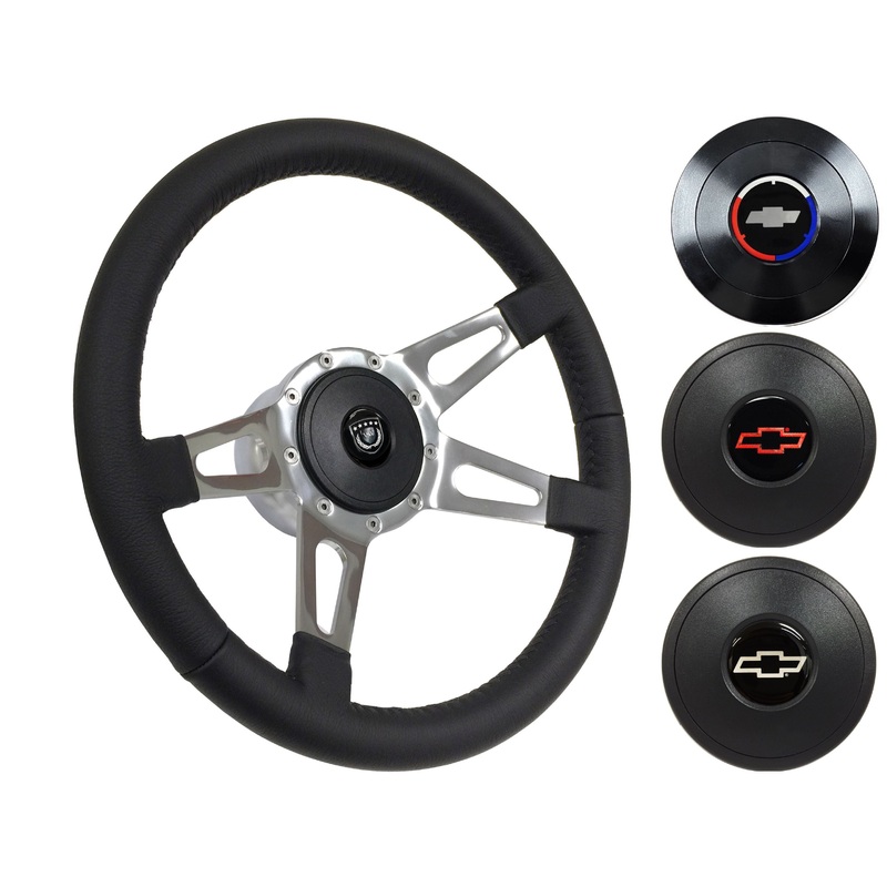 1969-87 El Camino Steering Wheel Kit | Black Leather | ST3070