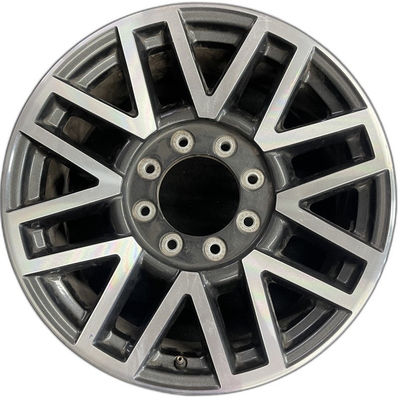 20″ FORD F250SD PICKUP 17 20×8 aluminum TPMS 16 spoke 8 split spoke machined face dark gray pockets Original OEM Wheel Rim