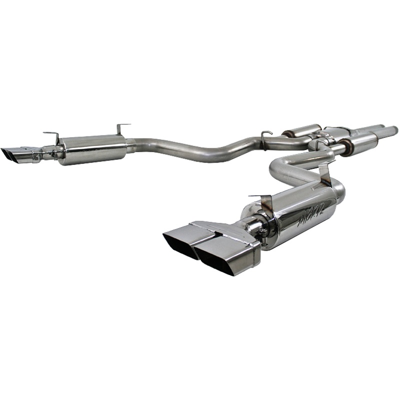 MBRP 3-Inch Armor Pro Street Profile Quad Exit Cat-Back Exhaust w/Stainless Steel Tips | 2008 – 2014 Dodge Challenger SRT-8 (S7110304)