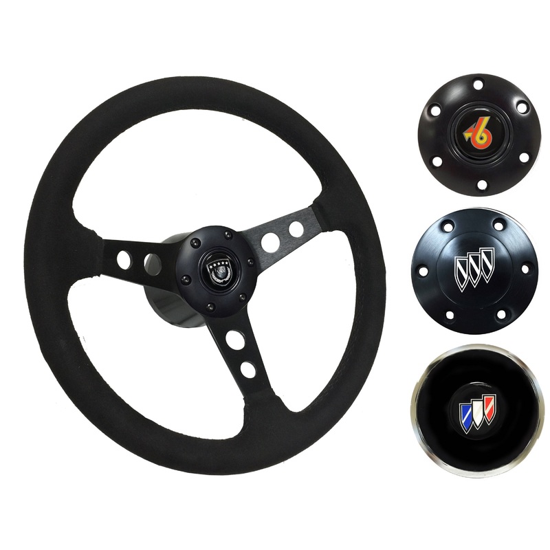 1967-68 Buick Steering Wheel Kit | Black Ultralux Suede | ST3583BLK