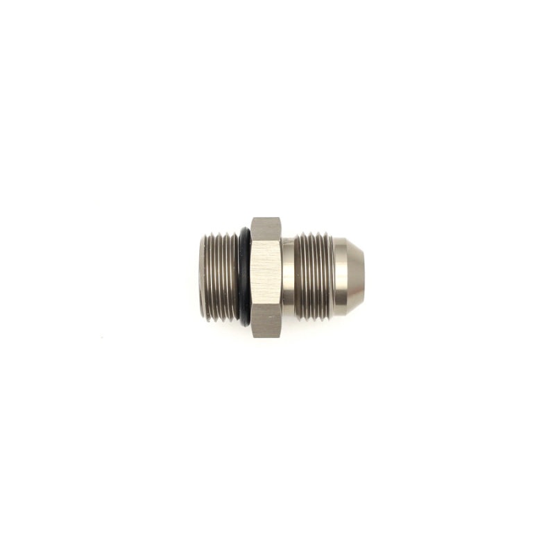DeatschWerks 8AN ORB Male to 8AN Male Flare Adapter (Incl O-Ring) – Anodized Matte Black