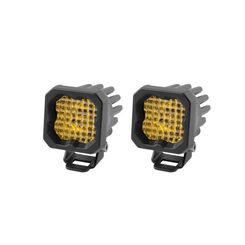 Diode Dynamics Stage Series C1 LED Pod Sport – Yellow Wide Standard ABL (Pair)