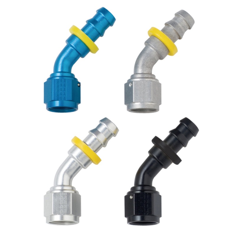 Fragola -12AN Push-Lite End 45 Degree – Blue