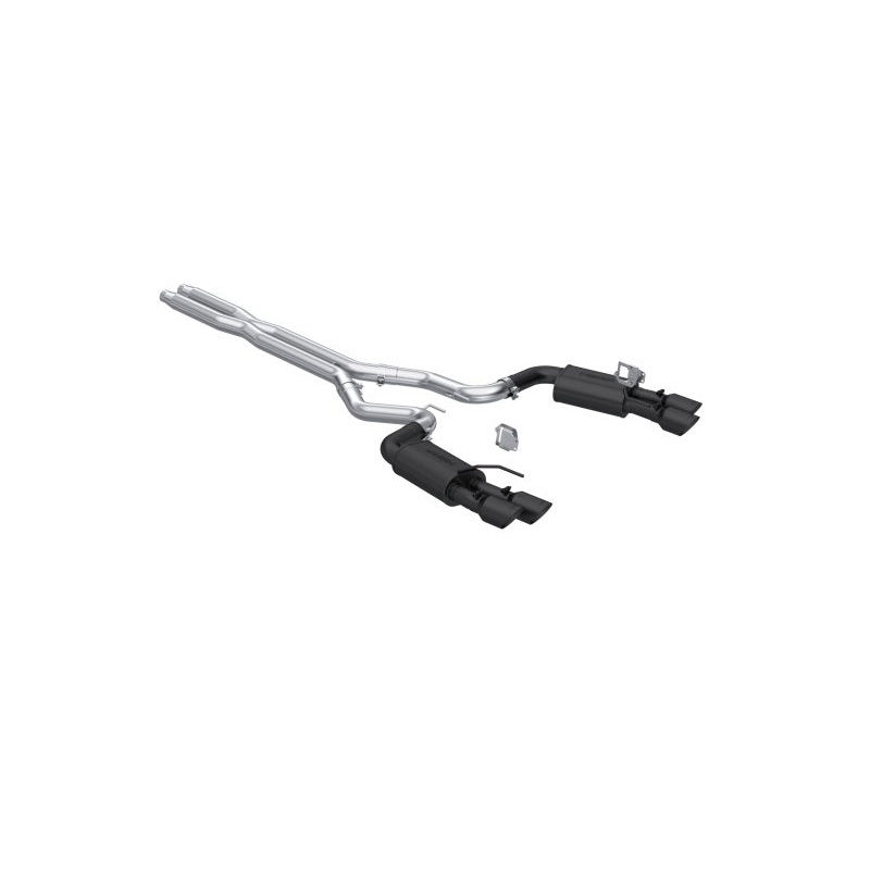 MBRP 2024 Ford Mustang GT 5.0L 3in Cat-Back Dual Split Rear – Quad Black Tips