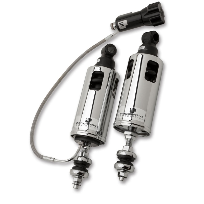 Progressive 00-17 Harley Softail 422 Series Shocks w/RAP Heavy Duty – Chrome