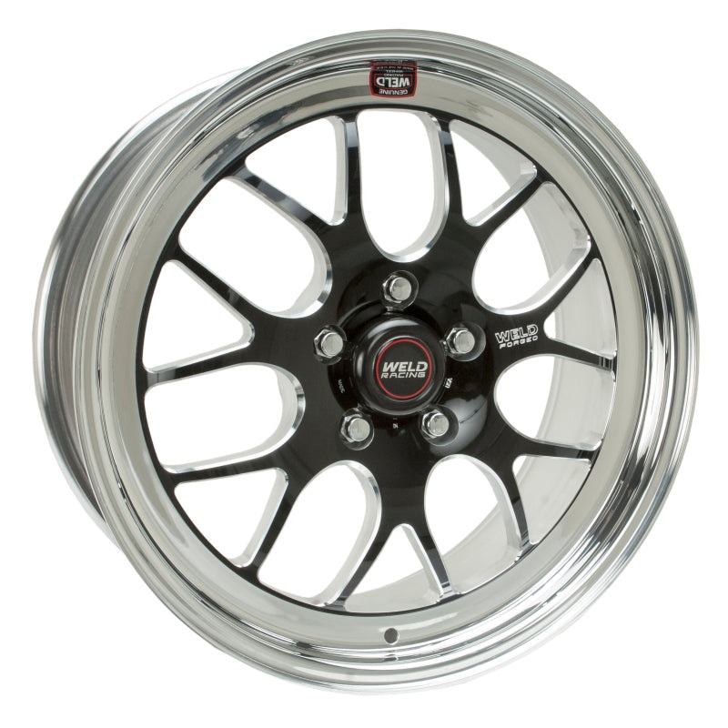 Weld S77 18×10.5 / 5×4.75 BP / 6.7in. BS Black Wheel (Medium Pad) – Non-Beadlock