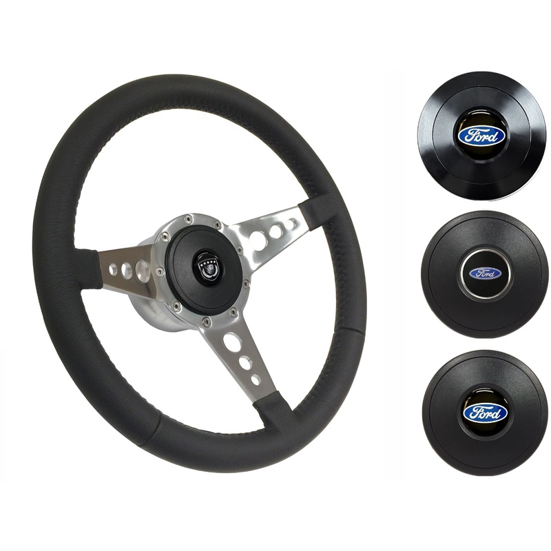 1961-65 Ford Truck Steering Wheel Kit | Black Leather | ST3056