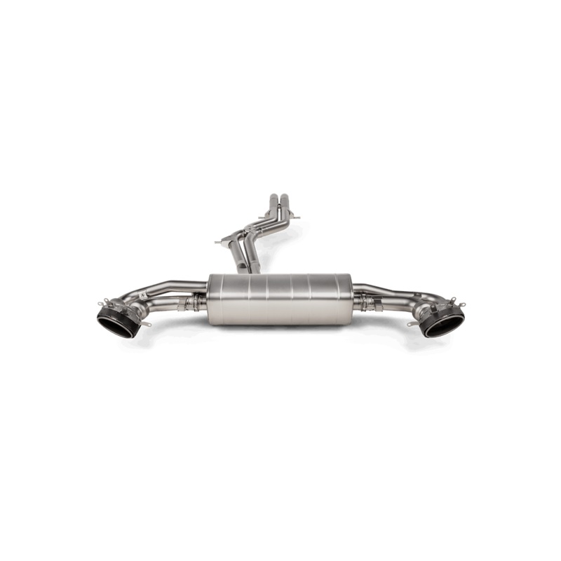 Akrapovic 2020+ Audi RS Q8 (4M) Evolution Line Cat Back (Titanium) w/Carbon Fiber/Titanium Tips