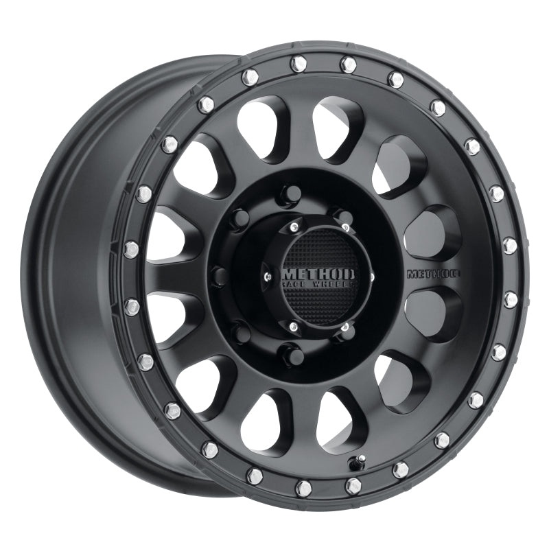 Method MR315 17×9 -12mm Offset 8×6.5 130.81mm CB Matte Black Wheel