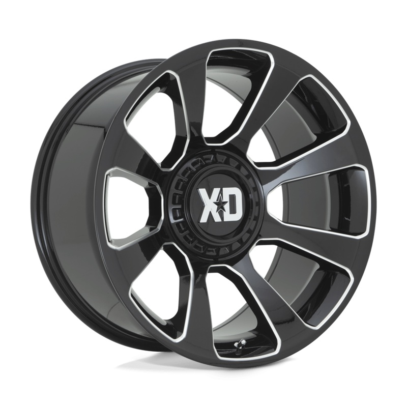XD Wheels XD854 Reactor 20″ 5×127/5×139.7 Gloss Black Milled