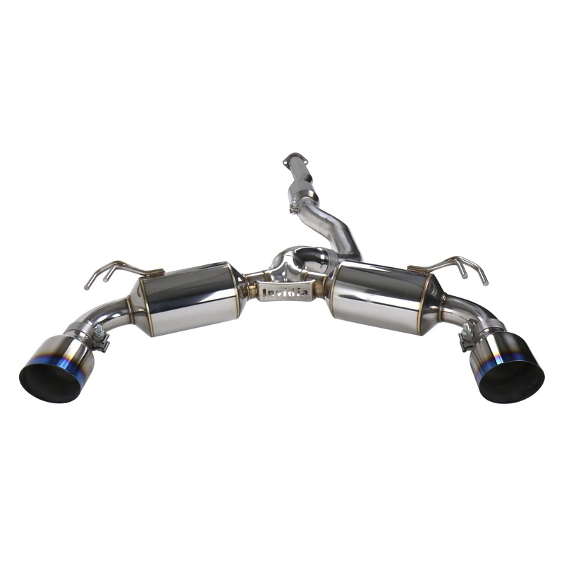 Invidia Dual N1 Catback Exhaust – Titanium Tips | 2008 – 2015 Mitsubishi Evo X (HS09MEXGD1ST)
