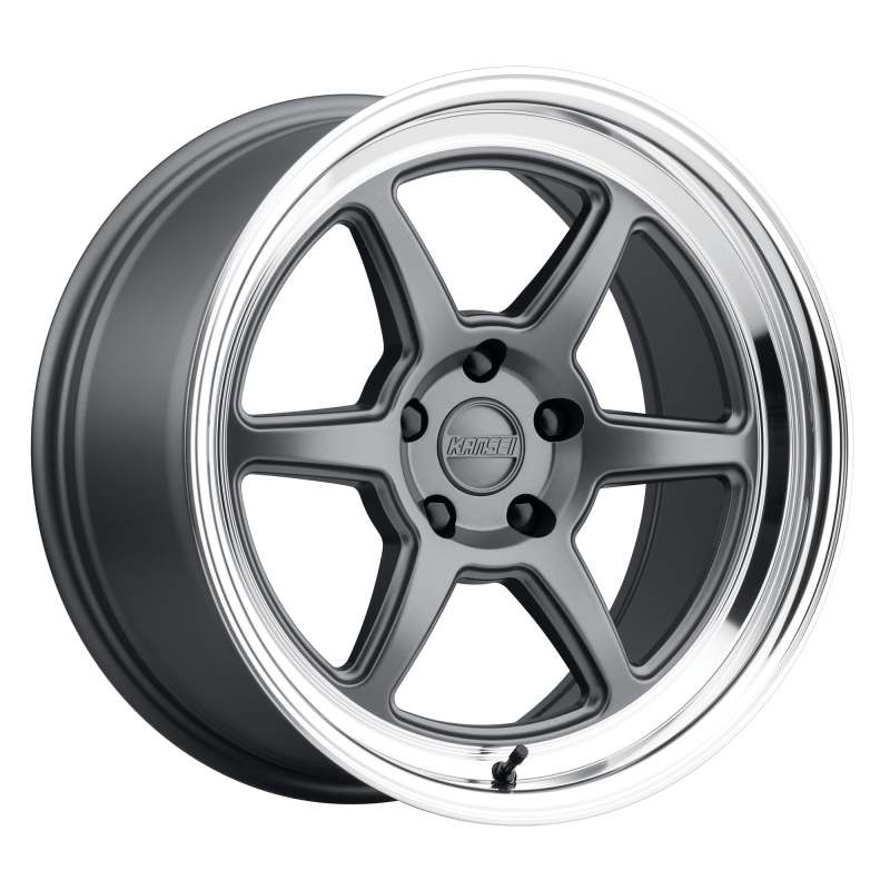 Kansei K14G Roku 18×10.5in / 5×108 BP / 12mm Offset / 63.4mm Bore – Grey & Machined Lip Wheel