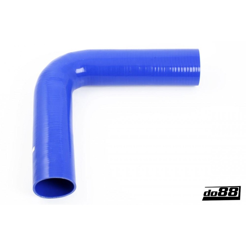 Silicone Hose Blue 90 degree long leg 3” (76mm)
