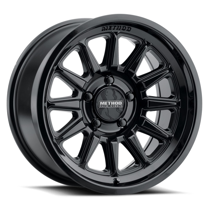 Method MR323 18×9 / 8×170 BP / 12ET / 5.44in BS / 130.81mm CB – Gloss Black Wheel