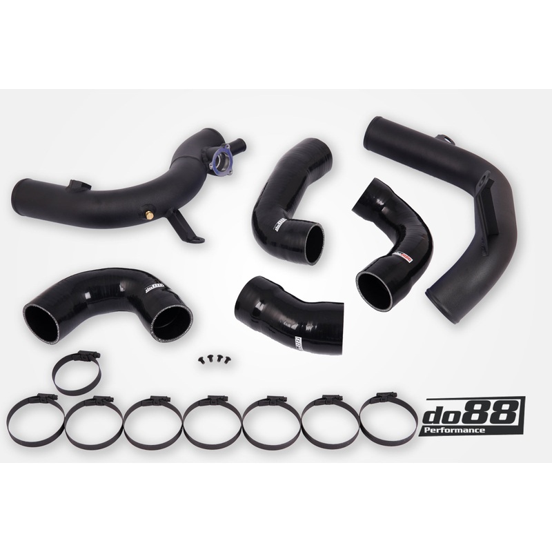 VAG 2.0 TSI EA888 Gen4 (300hp+) OEM IC Pressure pipes, Black hoses