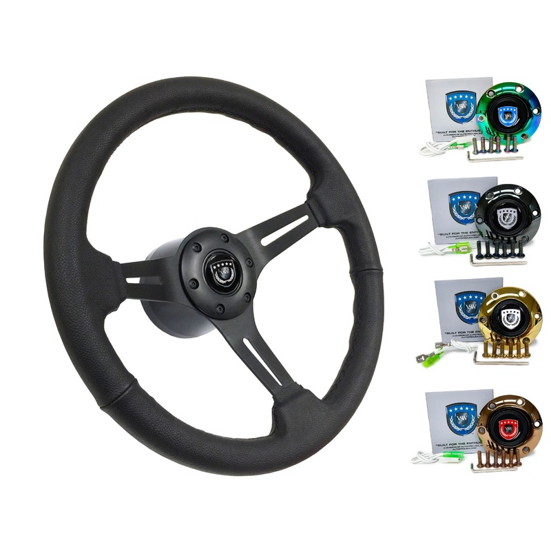 2000+ Porsche Cayman Steering Wheel Kit | Black Leather | ST3060BLK