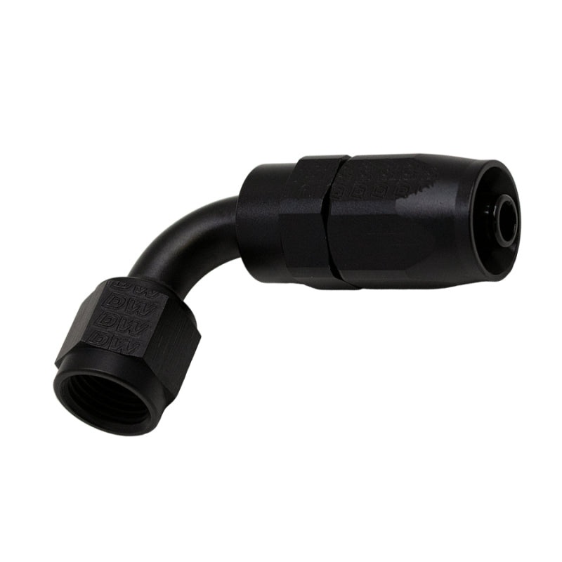 DeatschWerks 6AN Female Swivel 90-Degree Hose End CPE – Anodized Matte Black