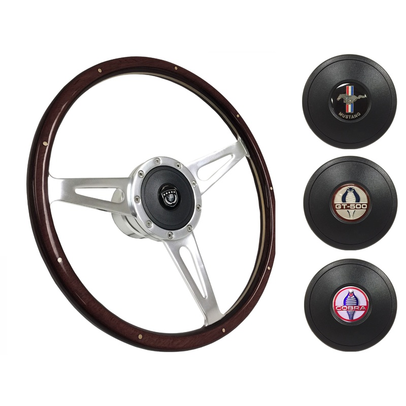 1965-67 Ford Mustang Steering Wheel Kit | Deluxe Espresso Wood