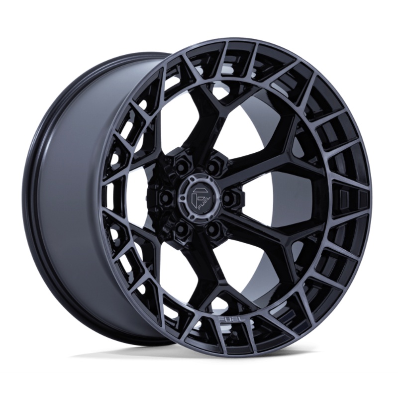 22×10 Fuel Charger FC873 Gloss Black Brushed Dark Tint