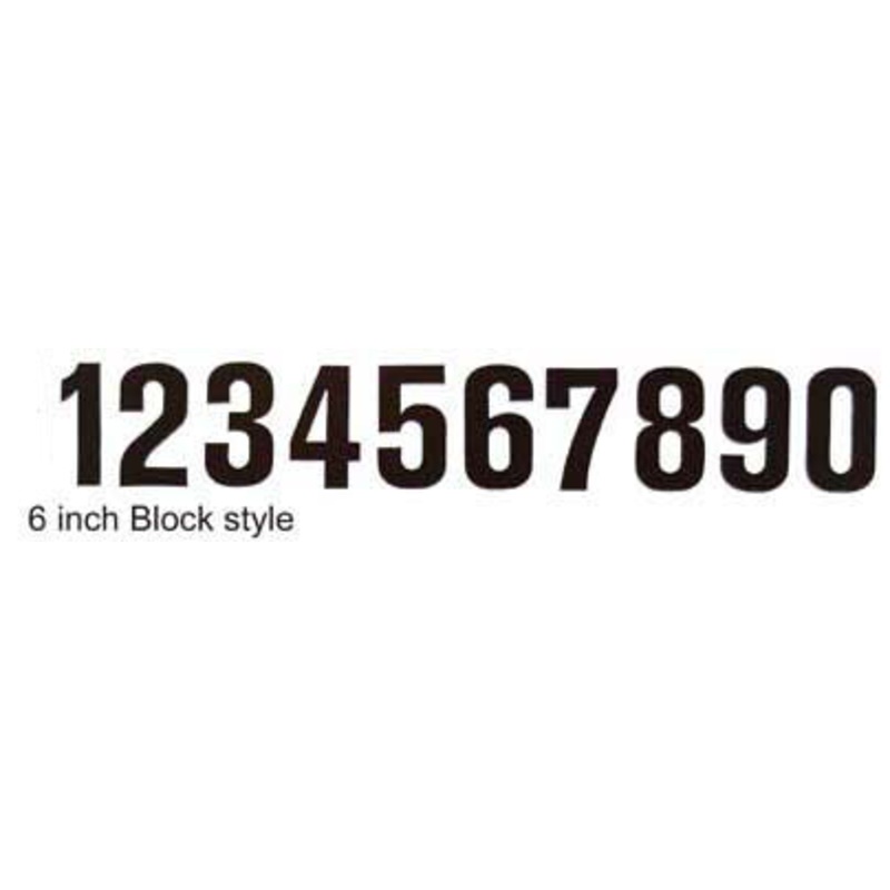 6″ Block Style Numbers