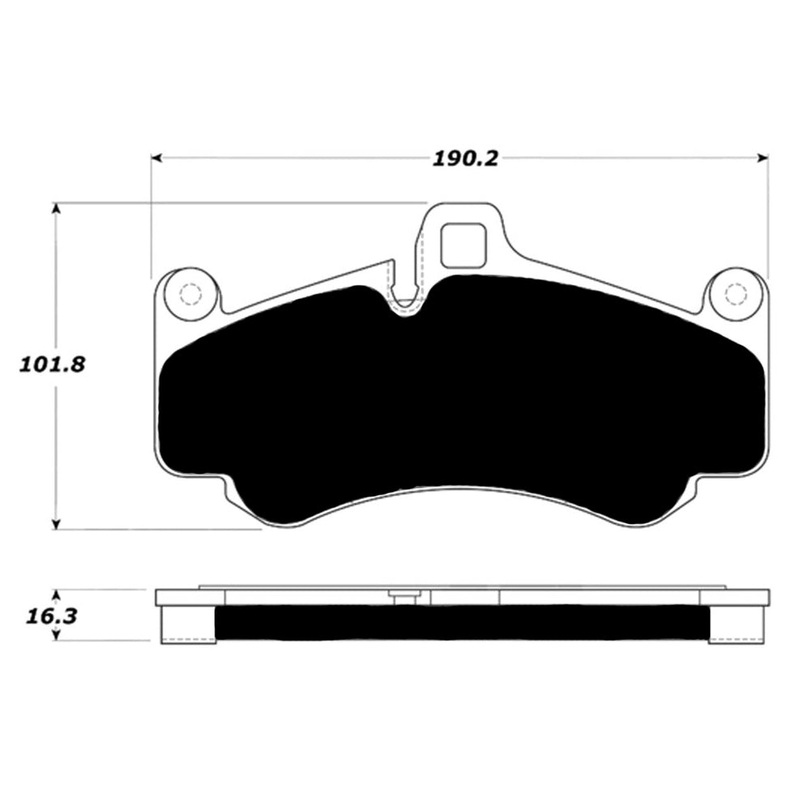 Porterfield Brake Pads for 2008 PORSCHE 911 Turbo w/Iron Discs
