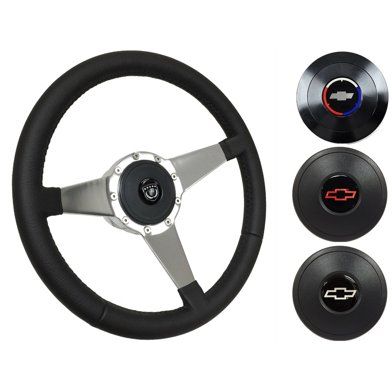 1962-68 Chevy Nova Steering Wheel Kit | Black Leather | ST3087