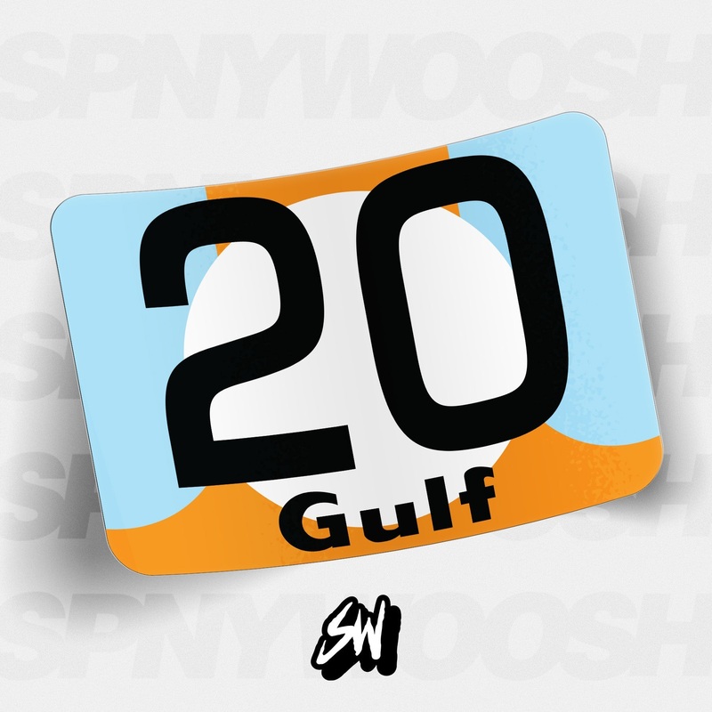 Vintage Racing Numbers  Gulf