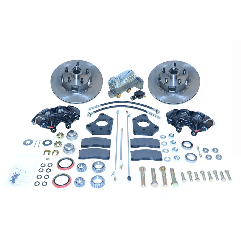 American Made Kelsey Hayes 4-Piston Front Drum to Disc Brake Conversion Kit. A156