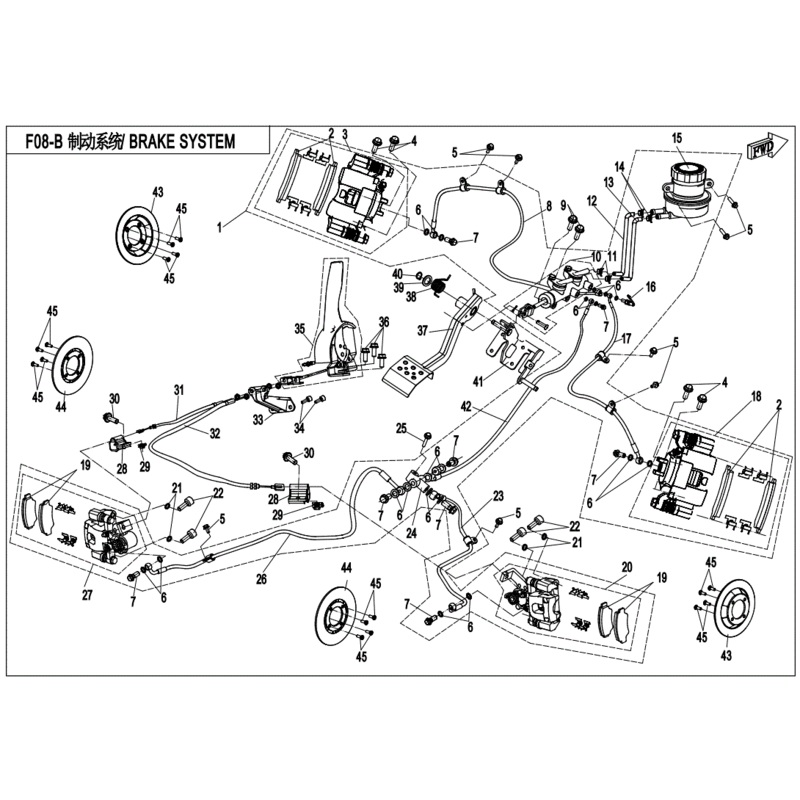 Front Brake Pad (Replaces 7020-0810B0) by CF Moto