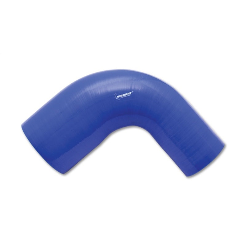 Vibrant 4 Ply Reinforced Silicone 90 degree Transition Elbow – 2.75in I.D. x 3in I.D. (BLUE)