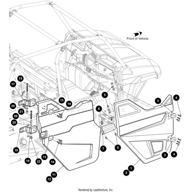 Door Bracket – Black by Arctic Cat