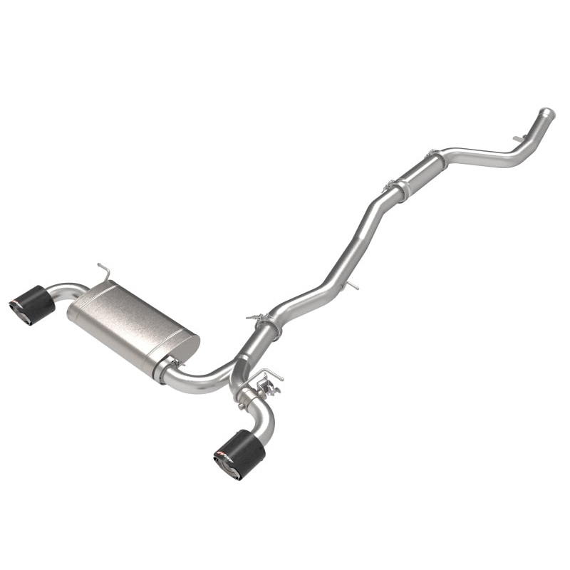 aFe Takeda 2-1/2 IN to 3 IN 304 Stainless Steel Cat-Back Exhaust System w/ Carbon Fiber Tip – 2021+ Toyota GR Supra 2.0L (A90/A91)