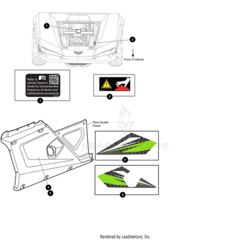 Decal Panel-Rear-Lower Left by Arctic Cat