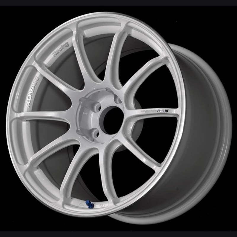 Advan RSIII Wheel – 18×10.5 +15 | 5×114.3 | Racing White Metallic & Ring