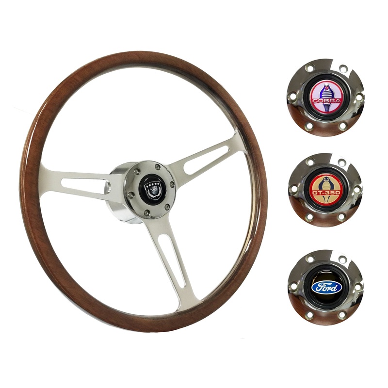 1965-67 Ford Mustang Steering Wheel Kit | Deluxe Walnut Wood