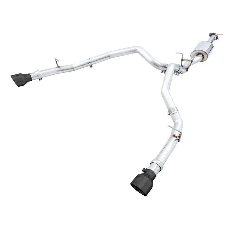 AWE 0FG Dual Rear Exit Catback Exhaust for 5th Gen RAM 1500 5.7L (with bumper cutouts) – Diamond Black Tips (3015-33006)