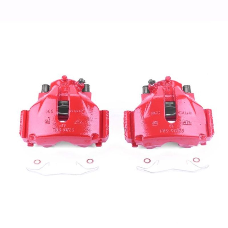 Power Stop 00-03 Saab 9-3 Front Red Calipers w/Brackets – Pair