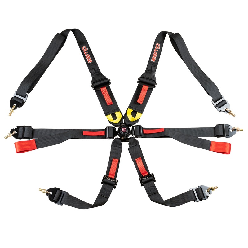 Zamp FIA 8853-2016 3″/2″ 6-point Pull Down(Out) Seat Harness