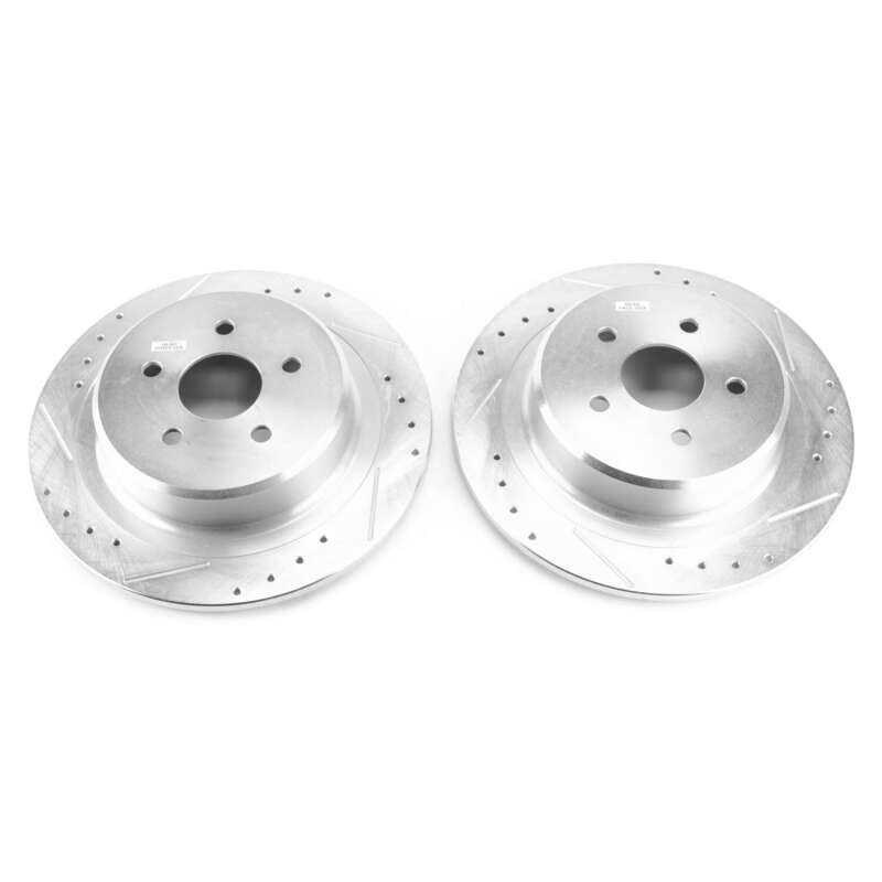 Power Stop Jeep Wrangler BBK Rear Drilled & Slotted Rotor – Pair