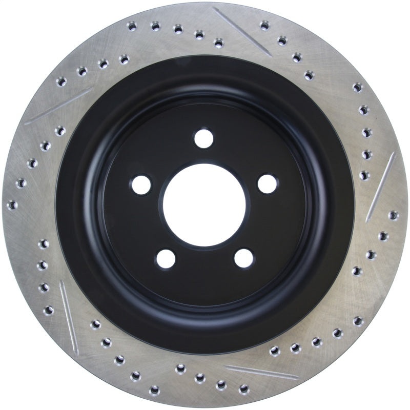 StopTech Slotted & Drilled Sport Brake Rotor – 2015 Ford Mustang GT – Rear Right