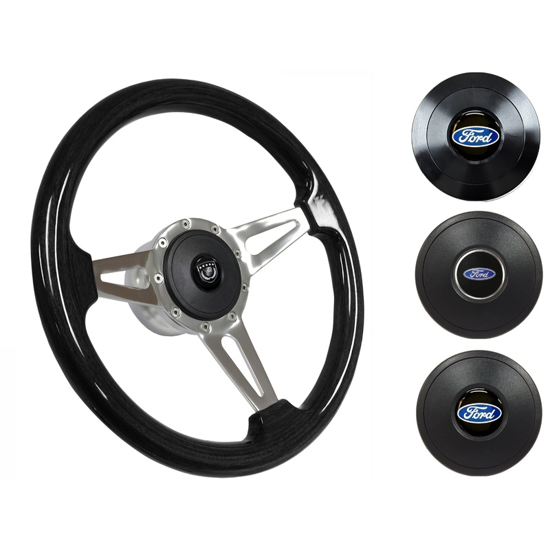 1965-69 Ford Ranchero Steering Wheel Kit | Black Ash Wood | ST3077