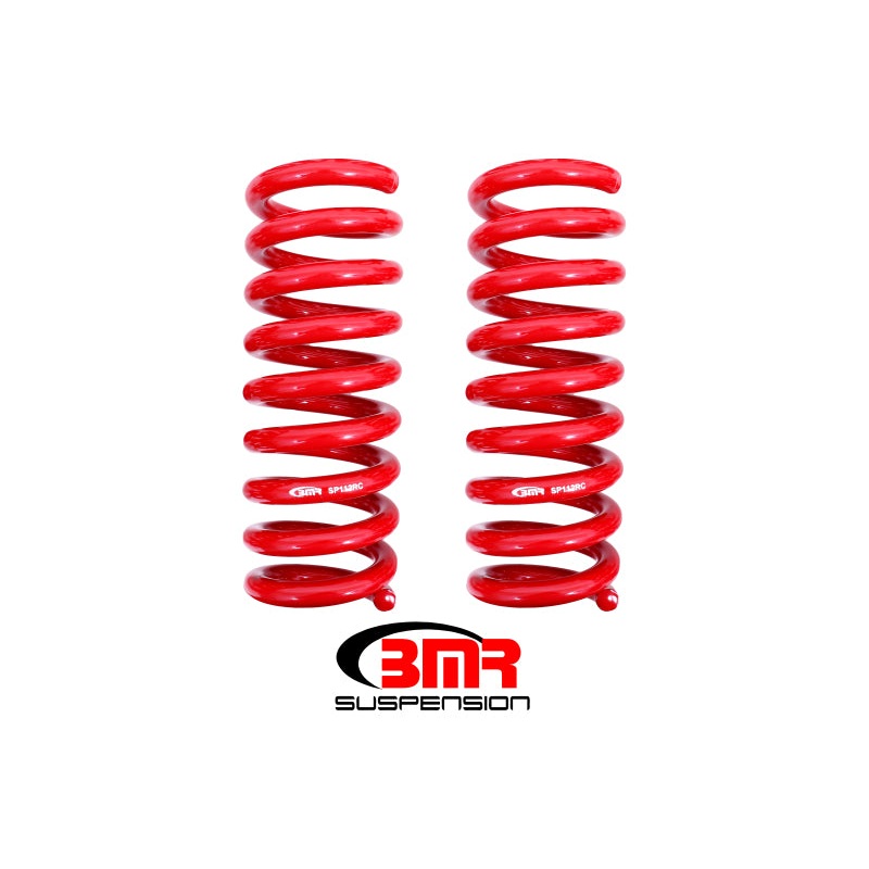 BMR 08-18 Dodge Challenger Rear Lowering Springs 1.25in Drop Performance Version – Red
