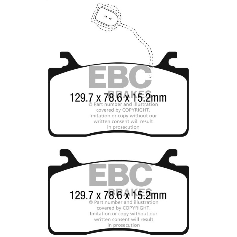 EBC 2016+ Alfa Romeo Guilia 2.0T Greenstuff Front Brake Pads