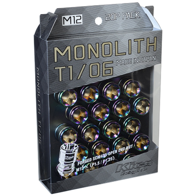 Project Kics 12 x 1.25 Neochrome T1/06 Monolith Lug Nuts – 20 Pcs