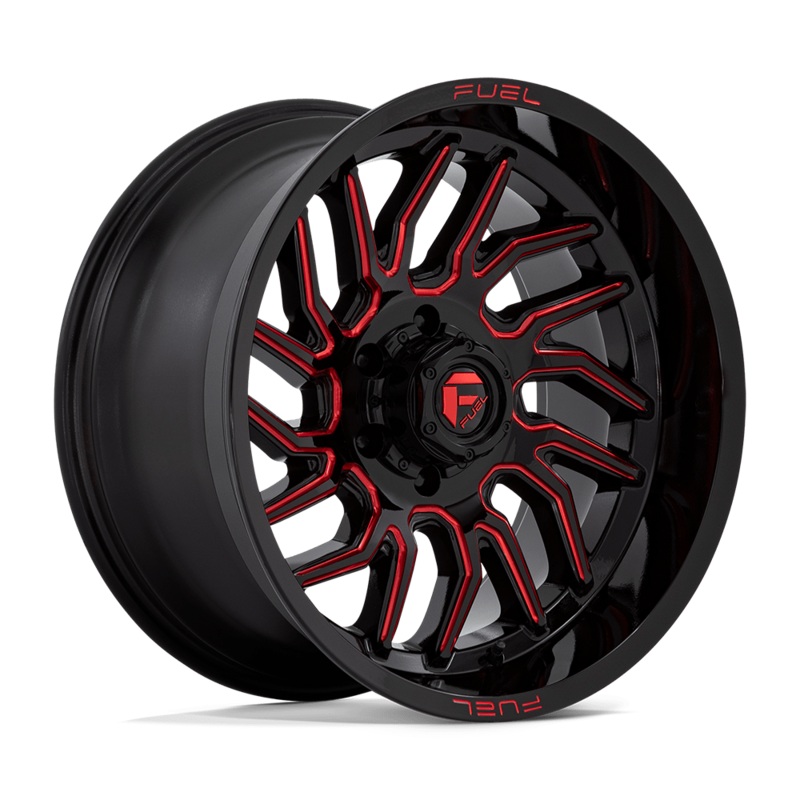 Fuel Wheels D808 Hurricane 20″ 6×135 Gloss Black Milled Red Tint