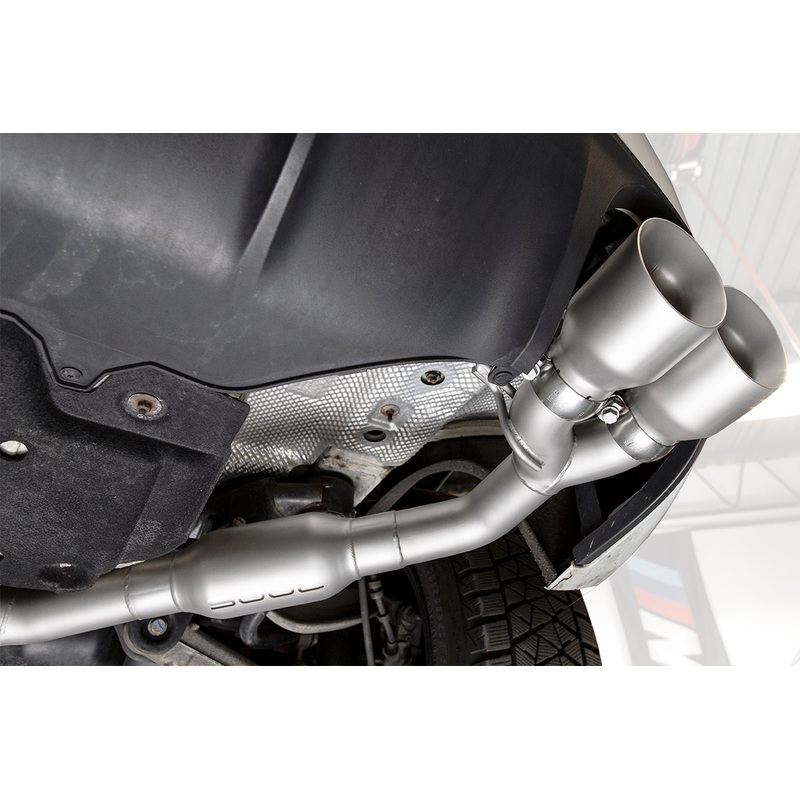 SOUL 14+ Porsche Macan 3.0 / 3.6T Resonated Muffler Bypass Exhaust – 4in Straight Cut Brushed Tips