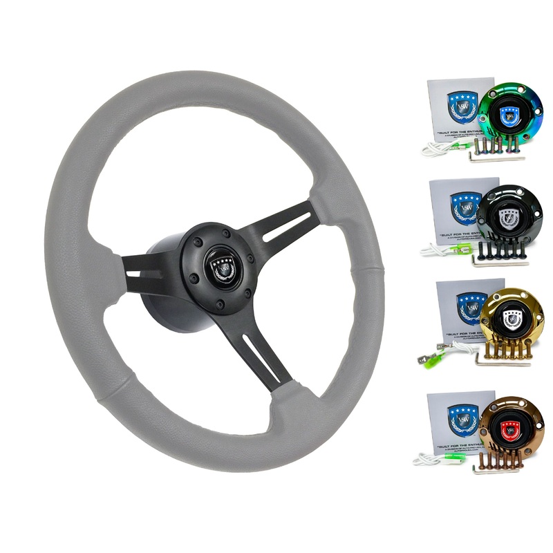 1990+ Nissan 200SX Steering Wheel Kit | Grey Leather | ST3060GRY