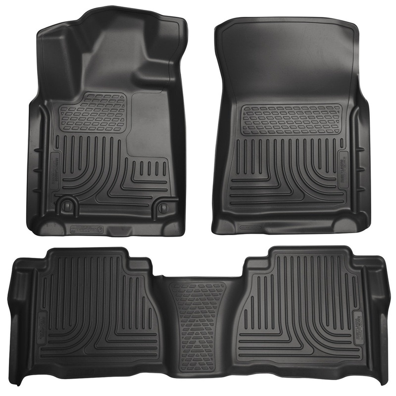 2012 Toyota Tundra Double/CrewMax Cab WeatherBeater Combo Black Floor Liners by Husky Liners (98581)